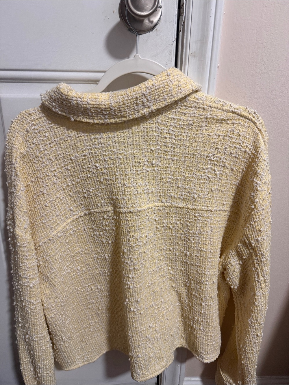 Express Yellow Boucle Tweed Jacket - Picture 3 of 3